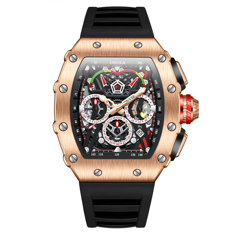 Watch Hollow Chronograph Quartz 30M Waterproof