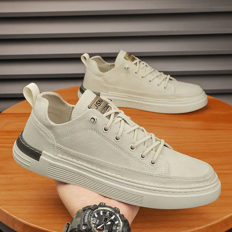 Shoes Leather Sprintz Beige