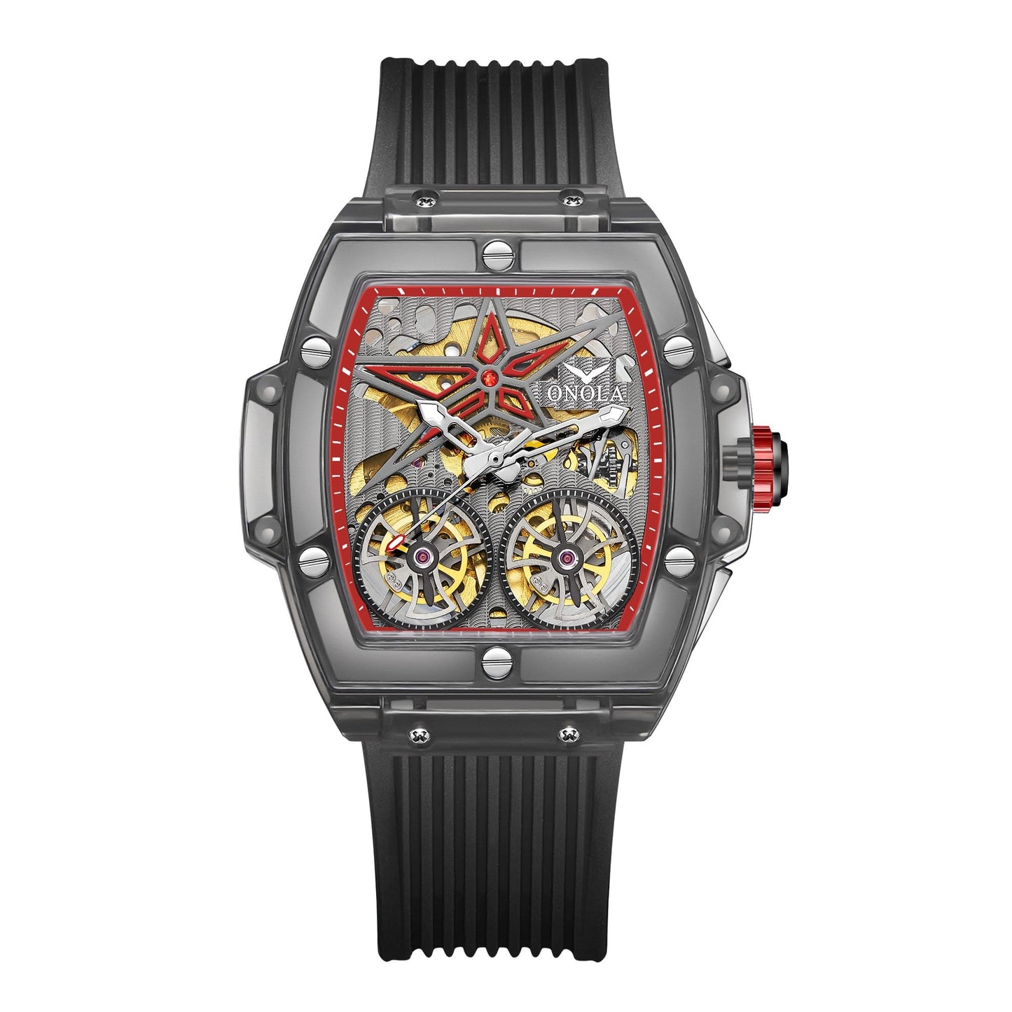 Watch Double Tourbillon Transparent Automatic 30M Waterproof