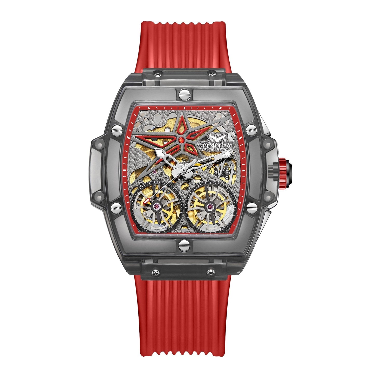 Watch Double Tourbillon Transparent Automatic 30M Waterproof